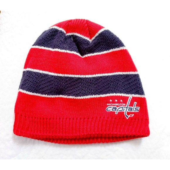 WASHINGTON CAPITALS WOMEN'S CUFFLESS KNIT BEANIE HAT SKI CAP TOQUE NHL NWT NEW - Picture 1 of 2